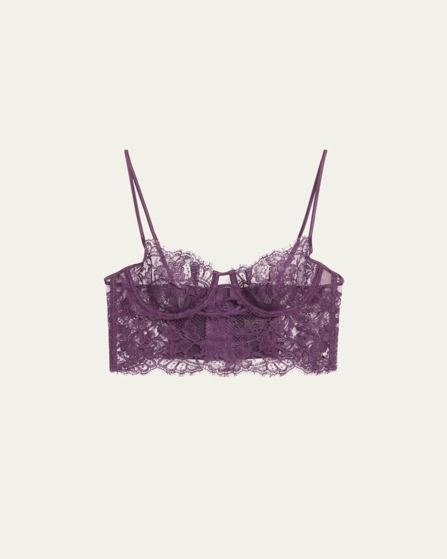 Camille Scalloped Lace Longline Br